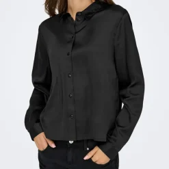 Online Chemise col à sequins fifi effet satiné regular Femme Femme Haut, Chemise