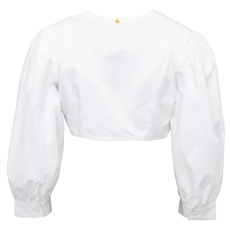 Online Chemise crop karo décolleté V couleur unie Femme Femme Haut, Chemise