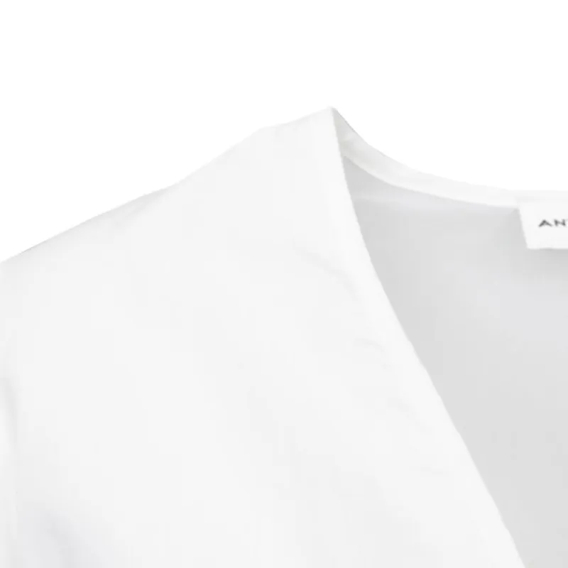 Online Chemise crop karo décolleté V couleur unie Femme Femme Haut, Chemise