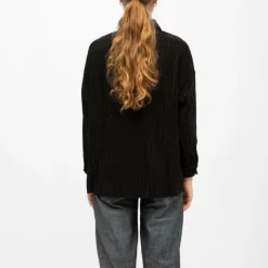 Chemise côtelé velours avec boutons clodette black Femme Femme Haut, Chemise