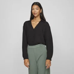 Clearance Chemise Domira col v black beauty Femme Femme Haut, Chemise