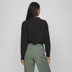 Clearance Chemise Domira col v black beauty Femme Femme Haut, Chemise