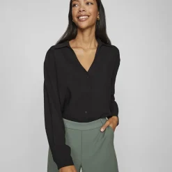 Clearance Chemise Domira col v black beauty Femme Femme Haut, Chemise