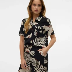 Online Chemise easy black fioni avec imprimé tropical Femme Femme Haut, Chemise