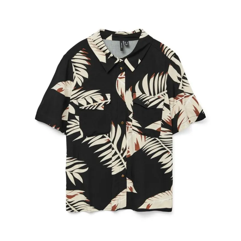 Online Chemise easy black fioni avec imprimé tropical Femme Femme Haut, Chemise