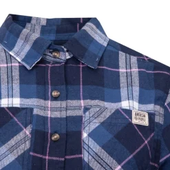 Clearance Chemise en coton bucheron Austin bleue Femme Femme Haut, Chemise