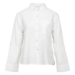 Sale Chemise en lin orana avec coeur brodé jaune Femme Femme Haut, Chemise