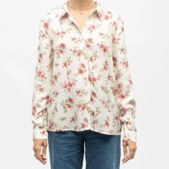 Sale Chemise légère vintage à fleurs cosie Femme Femme Haut, Chemise