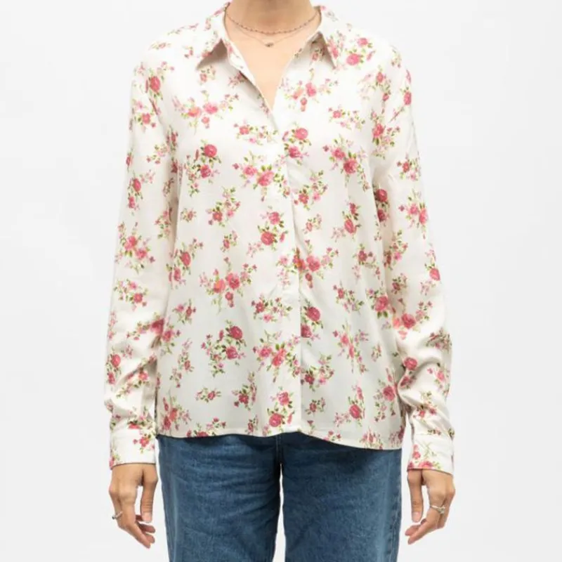Sale Chemise légère vintage à fleurs cosie Femme Femme Haut, Chemise