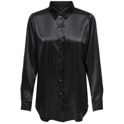 Chemise longue e effet soie Femme Femme Haut, Chemise