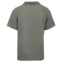 Clearance Chemise manches courtes lin mélangé Homme Homme Chemise