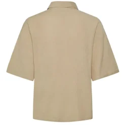 Hot Chemise manches courtes uni Femme Femme Haut, Chemise