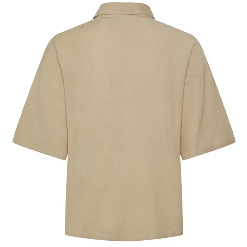 Hot Chemise manches courtes uni Femme Femme Haut, Chemise