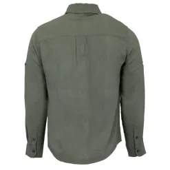 Hot Chemise manches longues lin mélangé Homme Homme Chemise