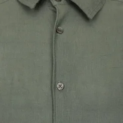 Hot Chemise manches longues lin mélangé Homme Homme Chemise