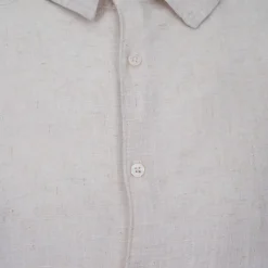 Chemise manches longues lin mélangé Homme Homme Chemise