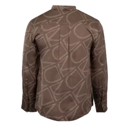 Hot Chemise effet satiné légère avec logo Femme Femme Haut, Chemise