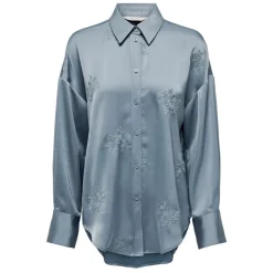 Best Chemise Marta effet satiné à manches longues Femme Femme Haut, Chemise