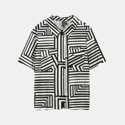 Chemise e pernille imprimé graphique Femme Femme Haut, Chemise