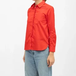 Hot Chemise carli coton manches longues Femme Femme Haut, Chemise