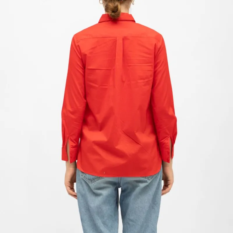 Hot Chemise carli coton manches longues Femme Femme Haut, Chemise