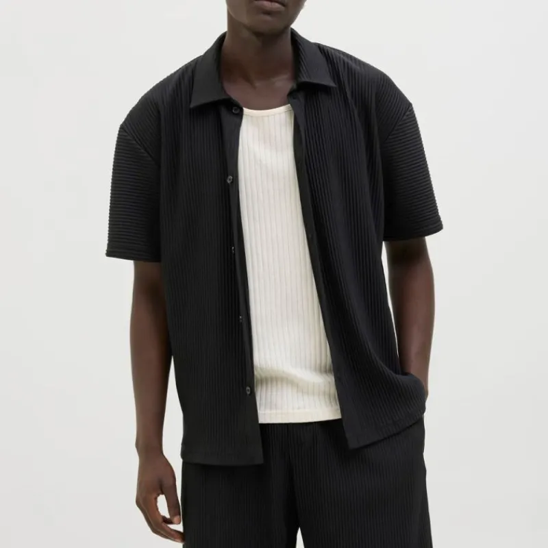 Hot Chemise sergé manches courtes interlude Homme Homme Chemise