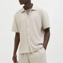 Discount Chemise sergé manches courtes interlude Homme Homme Chemise