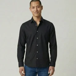 New Chemise unie black umb001 reg Homme Homme Chemise