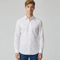 Hot Chemise unie black umb001 reg Homme Homme Chemise