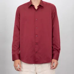 Clearance Chemise unie coton classique Homme Homme Chemise