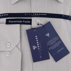 Clearance Chemise unie regular fit coton aspect lin Homme Homme Chemise