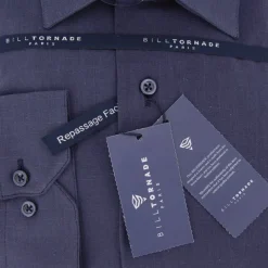 Outlet Chemise unie regular fit coton aspect lin Homme Homme Chemise