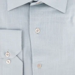 Outlet Chemise unie regular fit coton aspect lin Homme Homme Chemise