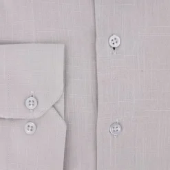 Outlet Chemise unie regular fit coton aspect lin Homme Homme Chemise