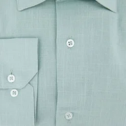 Outlet Chemise unie regular fit coton aspect lin Homme Homme Chemise