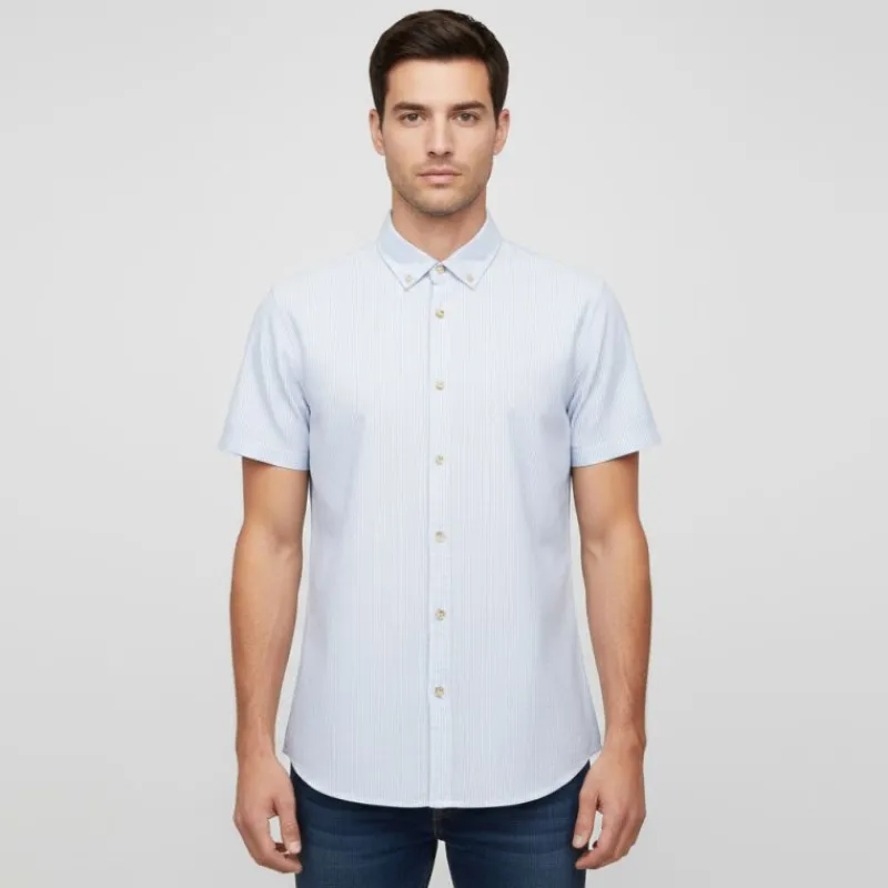 Online Chemisette à rayures summer coton Homme Homme Chemise