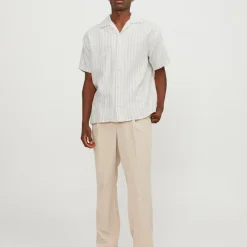 Online Chemisette cabana à rayures tissu sergé Homme Homme Chemise