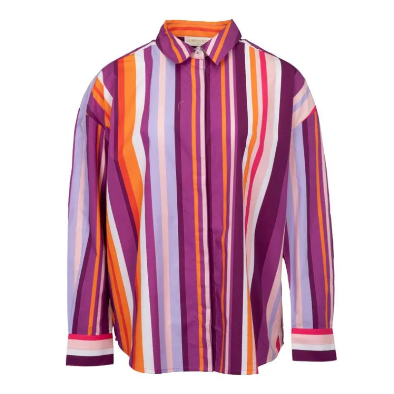 Chemisier à rayures Colari oversize Femme Femme Haut, Chemise