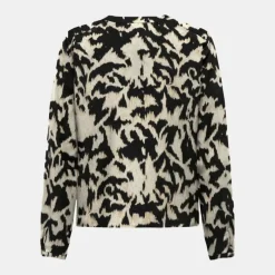 New Chemisier fluide imprimé Lenia col v Femme Femme Haut, Chemise