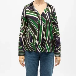 Chemisier imprimé graphique chanice Femme Femme Haut, Chemise