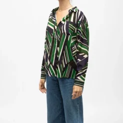 Chemisier imprimé graphique chanice Femme Femme Haut, Chemise