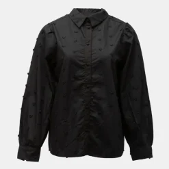 New Chemisier claryne à motif coeurs brodés Femme Femme Haut, Chemise