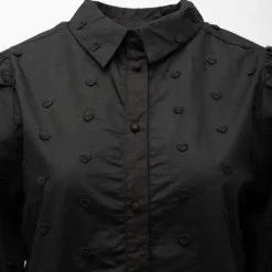 New Chemisier claryne à motif coeurs brodés Femme Femme Haut, Chemise