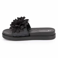 Clearance Claquette avec fleur sur le dessus Femme Femme Tongs, Mules