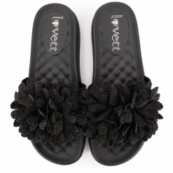 Clearance Claquette avec fleur sur le dessus Femme Femme Tongs, Mules