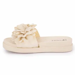 Discount Claquette avec fleur sur le dessus Femme Femme Tongs, Mules