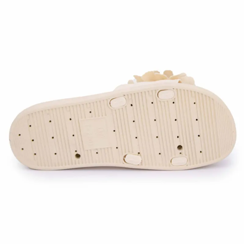 Discount Claquette avec fleur sur le dessus Femme Femme Tongs, Mules