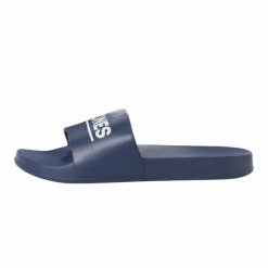 Claquette/mules uni avec logo Homme Homme Tongs, Mules, Sandales