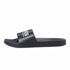Outlet Claquette/mules uni avec logo Homme Homme Tongs, Mules, Sandales