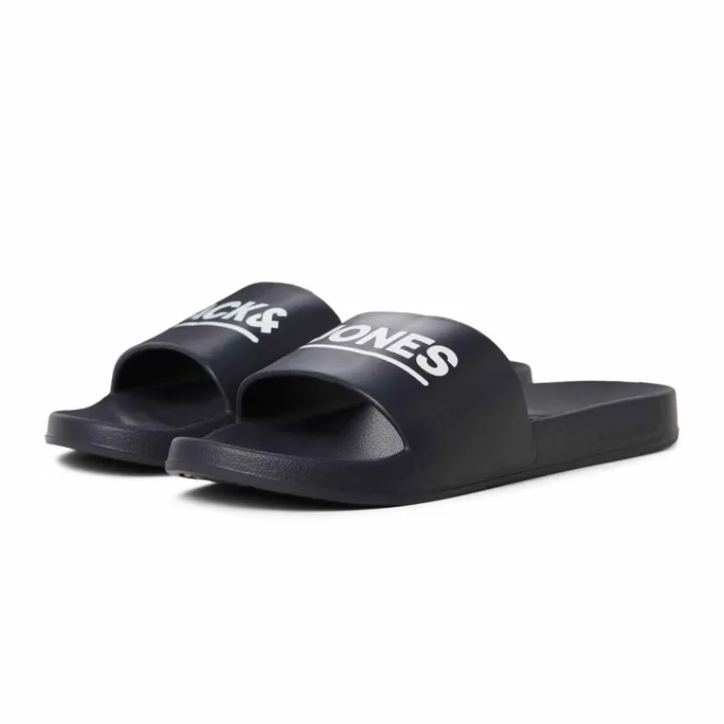 Outlet Claquette/mules uni avec logo Homme Homme Tongs, Mules, Sandales